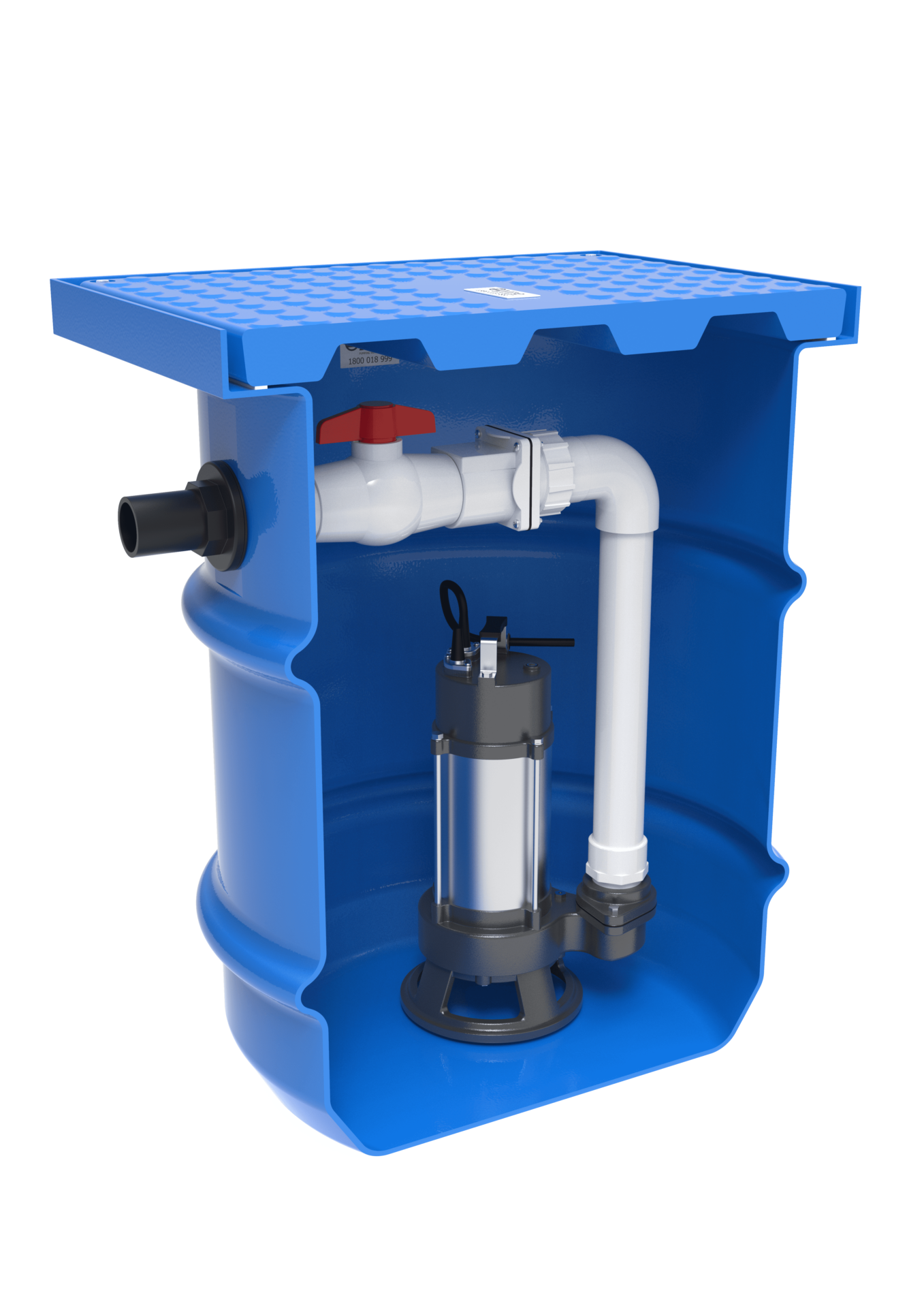 Compact 250L Poly sewer pump station by Aline Pumps