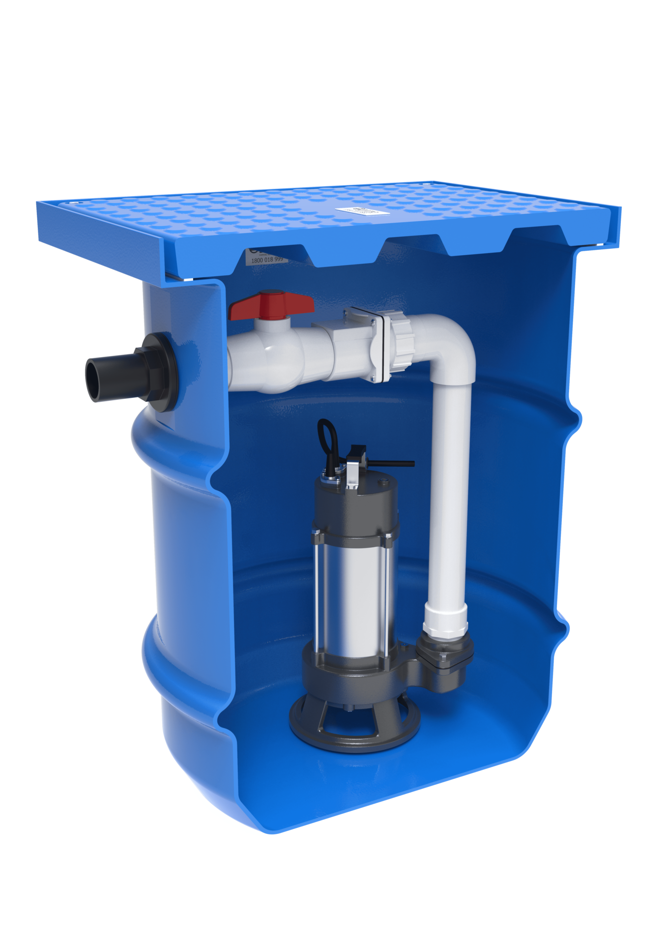 Compact 250L Poly sewer pump station by Aline Pumps